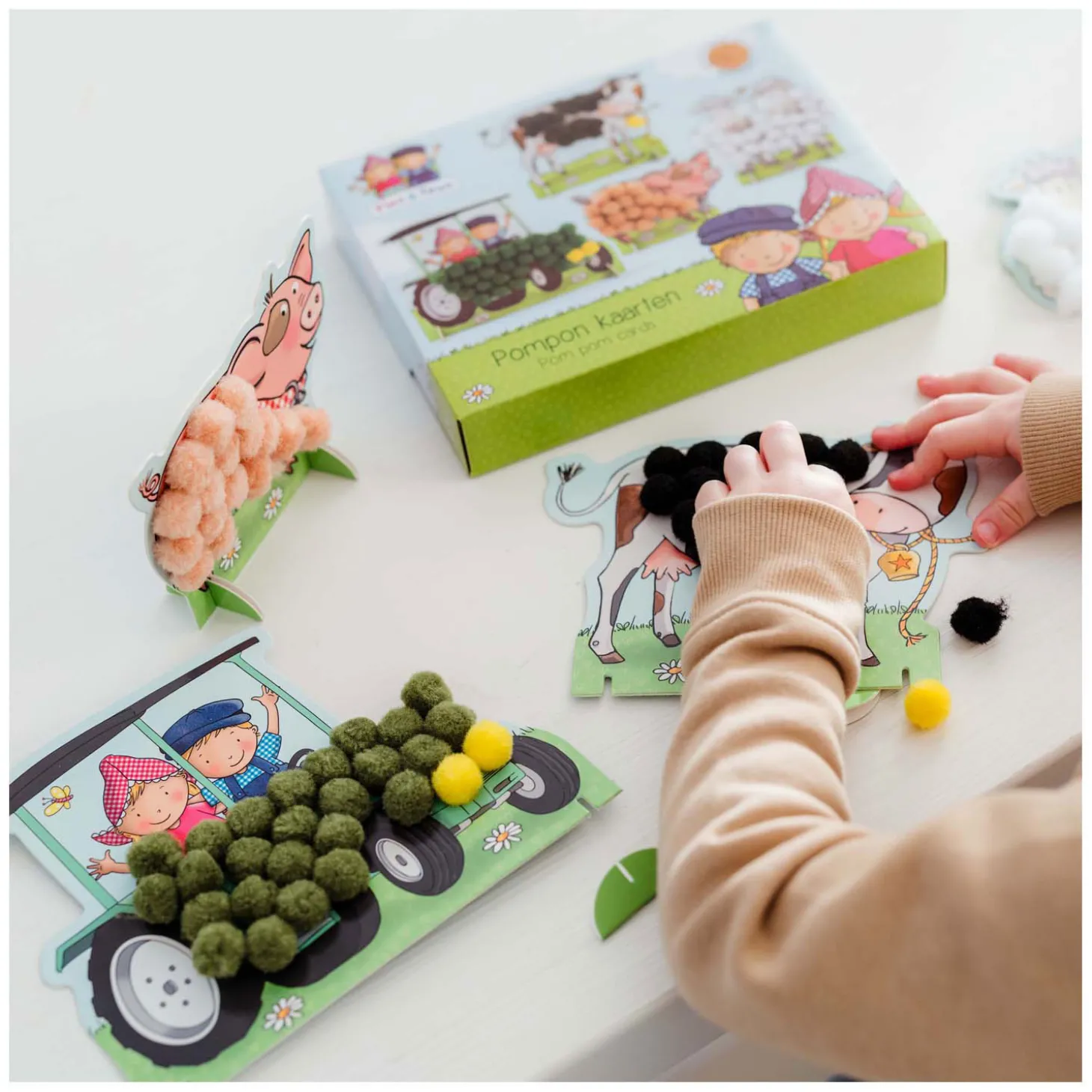 Fien & Teun Pompom Plakken