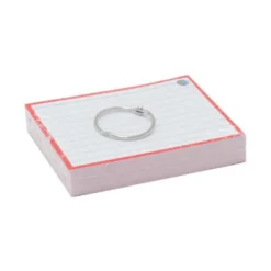 Flashcards A7 Rood incl. clipring 50 Vellen