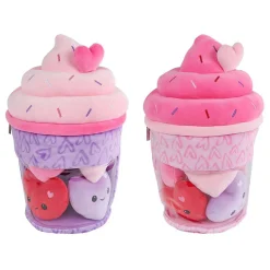 Fluffy Menu Pluche Ijsje met 4 Hartjes - 36cm