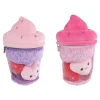 Fluffy Menu Pluche Ijsje met 3 Hartjes - 25cm