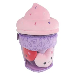 Fluffy Menu Pluche Ijsje met 3 Hartjes - 25cm