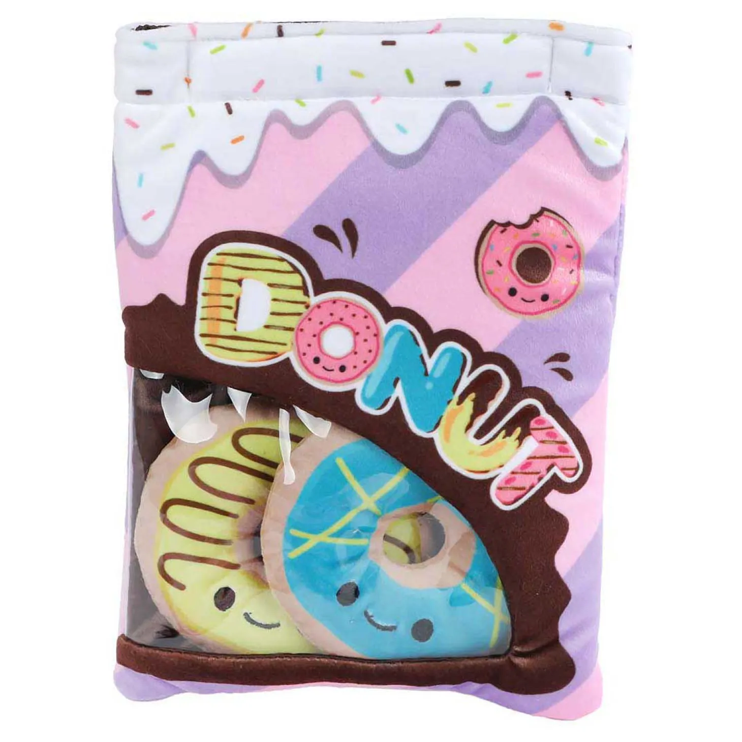 Fluffy Menu Snack Zakjes Pluche Donut - 21cm