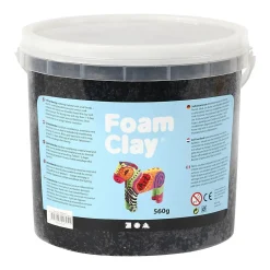Foam Clay - Zwart, 560gr.
