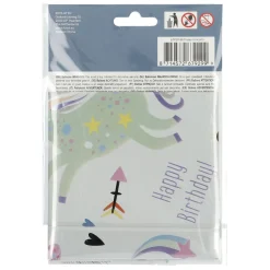 Folieballon Happy Birthday Unicorns 45cm.