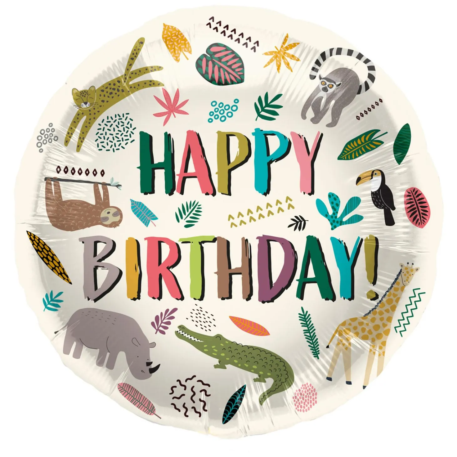 Folieballon Wilde Dieren 45cm