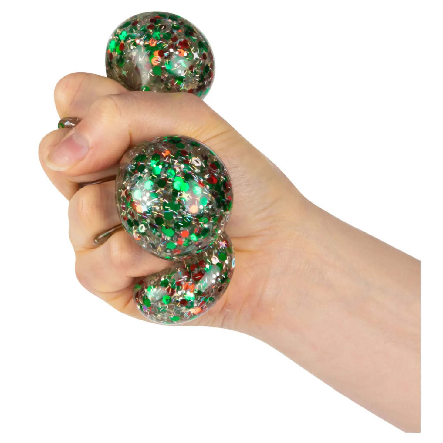 Fun Knijpbal Night Gevuld met Glittergel, 6cm