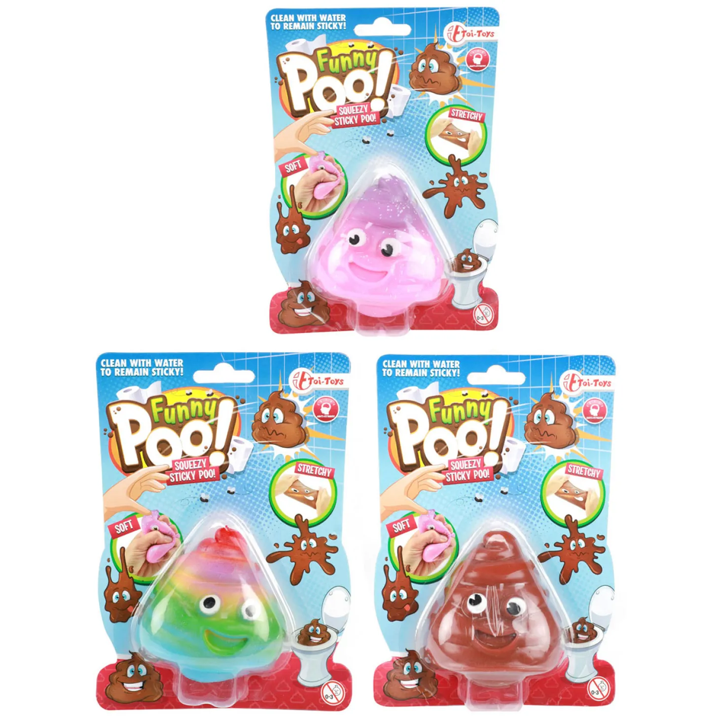 Funny Poo Kleverige Rekbare Lachende Drol