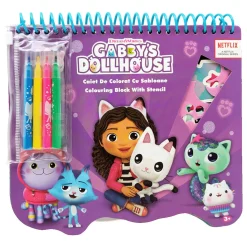 Gabby's Poppenhuis Kleurblok met Stiften en Sjablonen