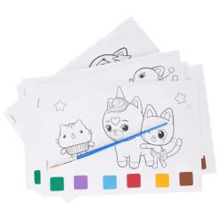 Gabby's Poppenhuis Schilderen met Water - 10 Kleurplaten