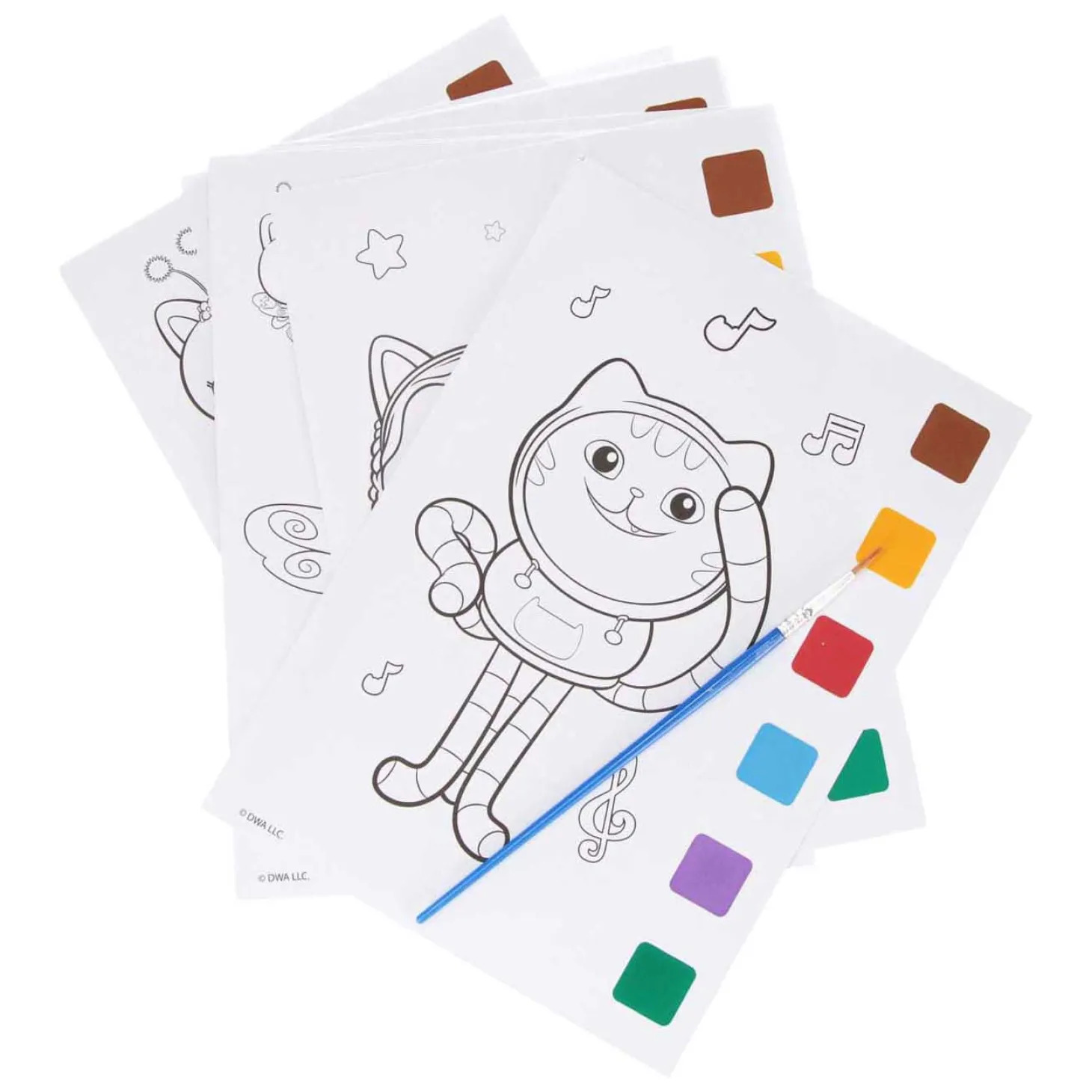 Gabby's Poppenhuis Schilderen met Water - 10 Kleurplaten