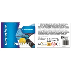 Gametime Padel Set van 2 Rackets met Bal in Opbergtas, 3dlg.