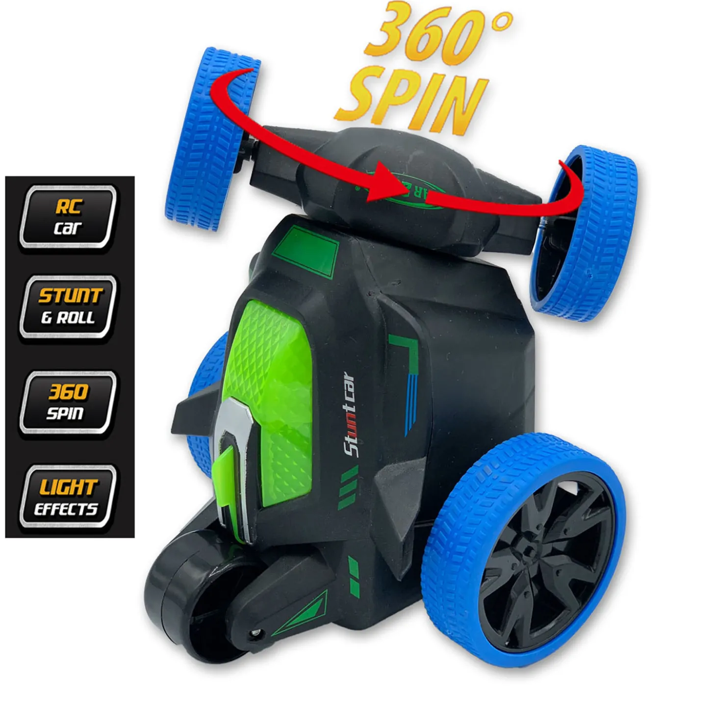 Gear2Play RC Stunt & Roll Bestuurbare Auto Blauw