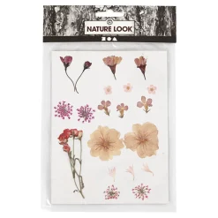 Gedroogde Bloemen en Bladeren Lichtroze