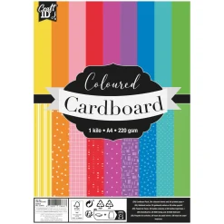Gekleurd Karton A4 220gsm, 72st.