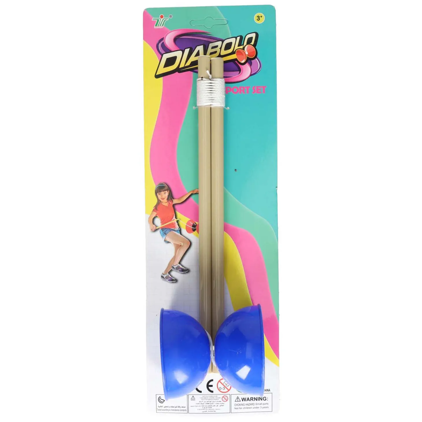 Gekleurde Diabolo met Stokken