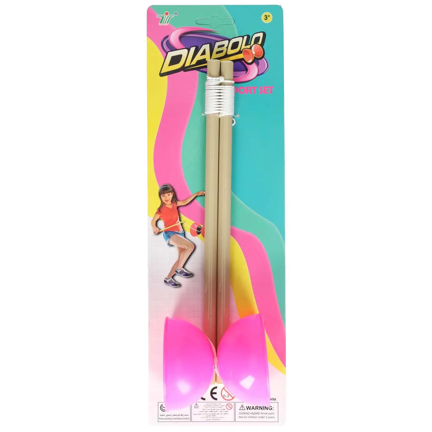 Gekleurde Diabolo met Stokken