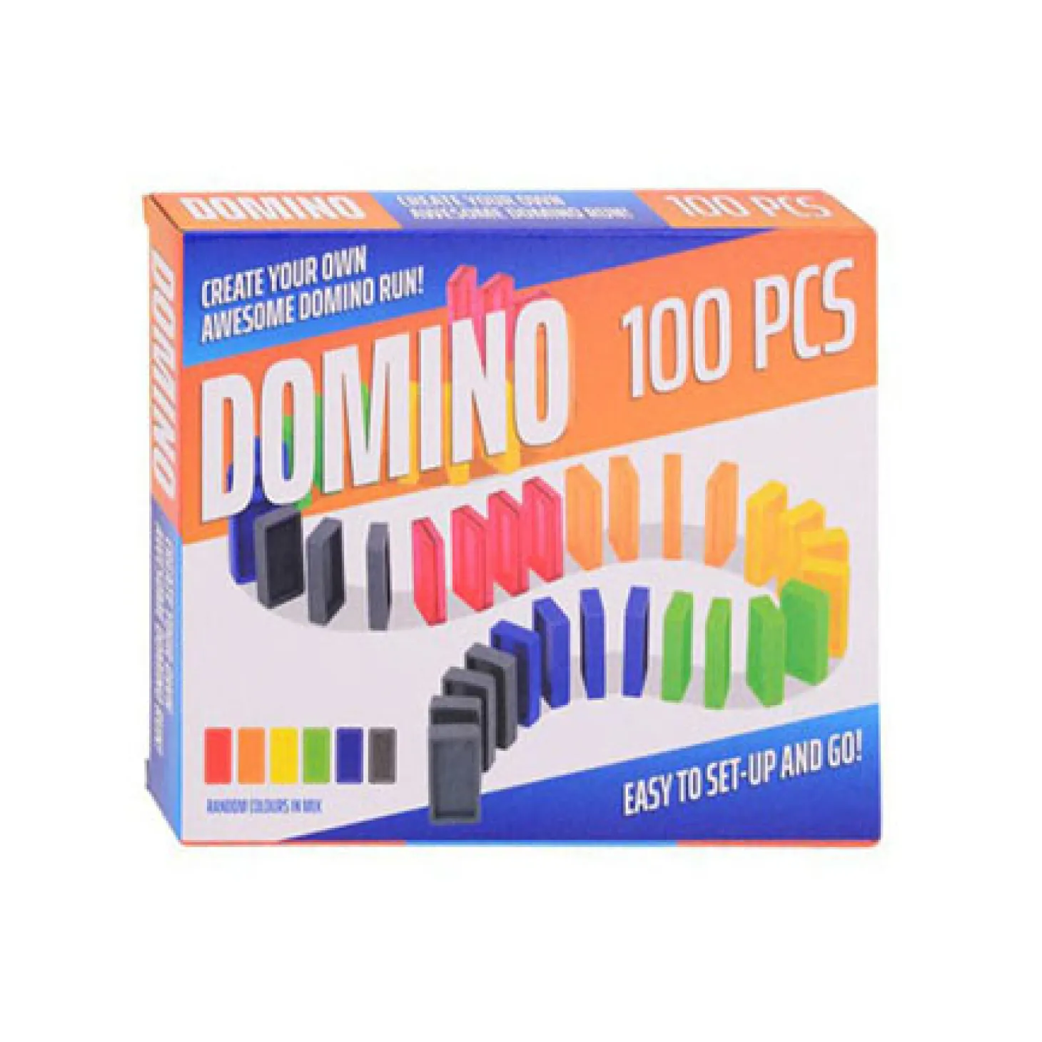 Gekleurde Dominostenen, 100dlg.