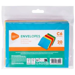 Gekleurde Enveloppen C6, 20st.