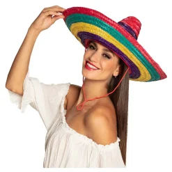 Gekleurde Sombrero Puebla, 49cm