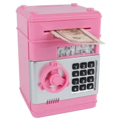 Geldkluis met Geheime Code Roze, 19,5cm