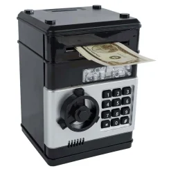 Geldkluis met Geheime Code Zwart, 19,5cm