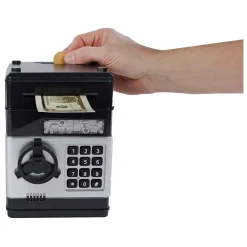 Geldkluis met Geheime Code Zwart, 19,5cm