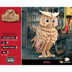 Gepetto's Workshop Houten Bouwpakket 3D - Uil