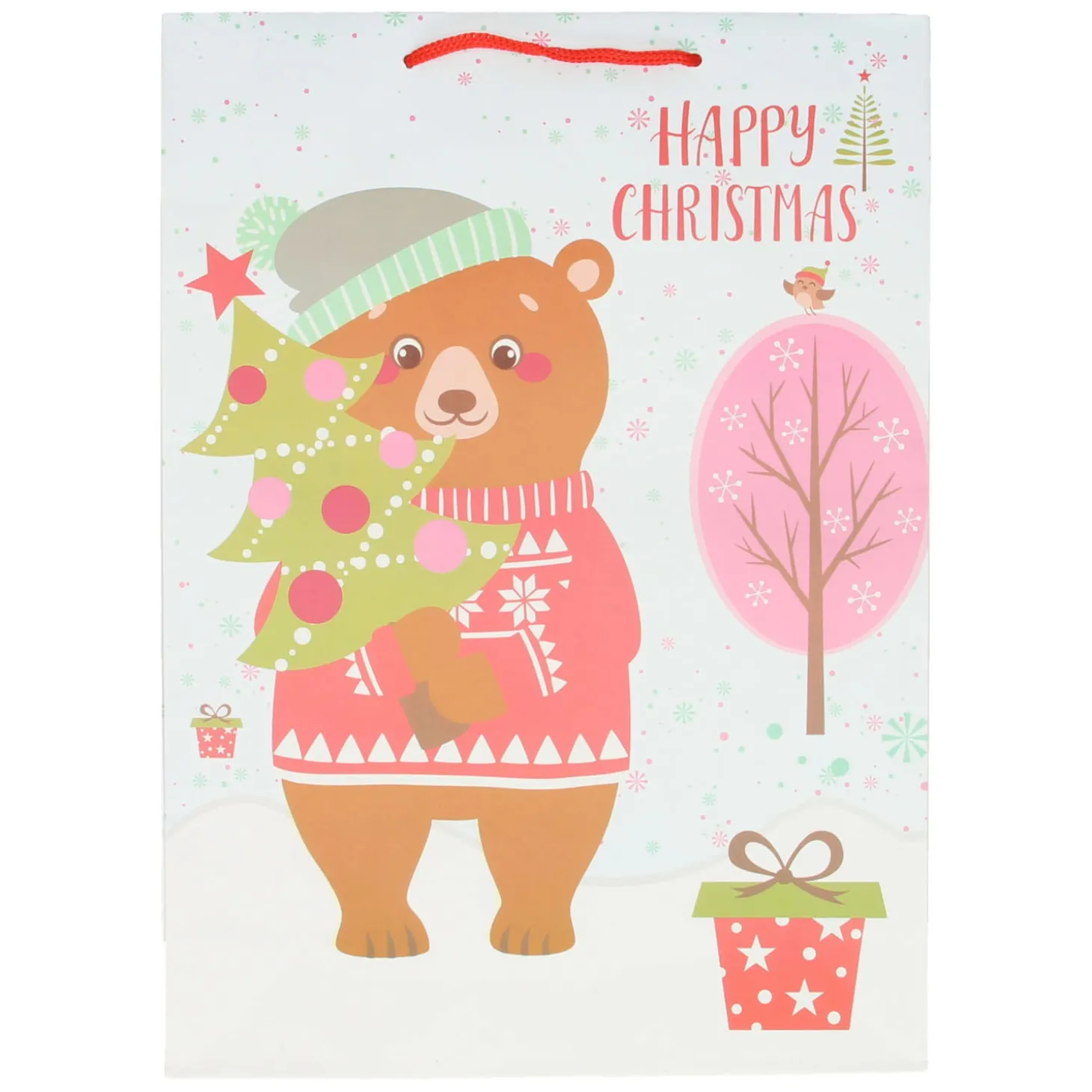 Geschenktas Kerst, 34cm