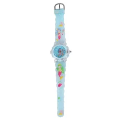 Glamour Analoog Horloge met Licht Zeemeermin - Blauw