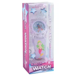 Glamour Analoog Horloge met Licht Zeemeermin - Paars