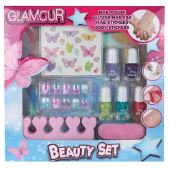 Glamour Beauty Nagellakset met Nagelstickers