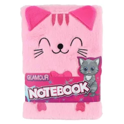 Glamour Fluffy Kat Notitieboek A5 Roze - 80pag.