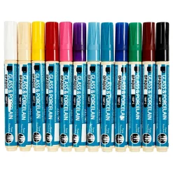 Glas- En Porseleinstiften Kleur Dekkend, 12st.