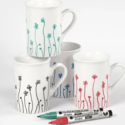 Glas- en Porseleinstiften Kleur, 4st.