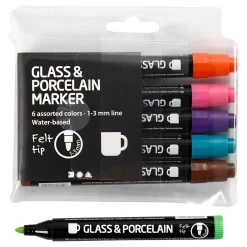 Glas- En Porseleinstiften Extra Kleuren, 6st.