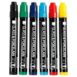 Glas- en Porseleinstiften, 6st.