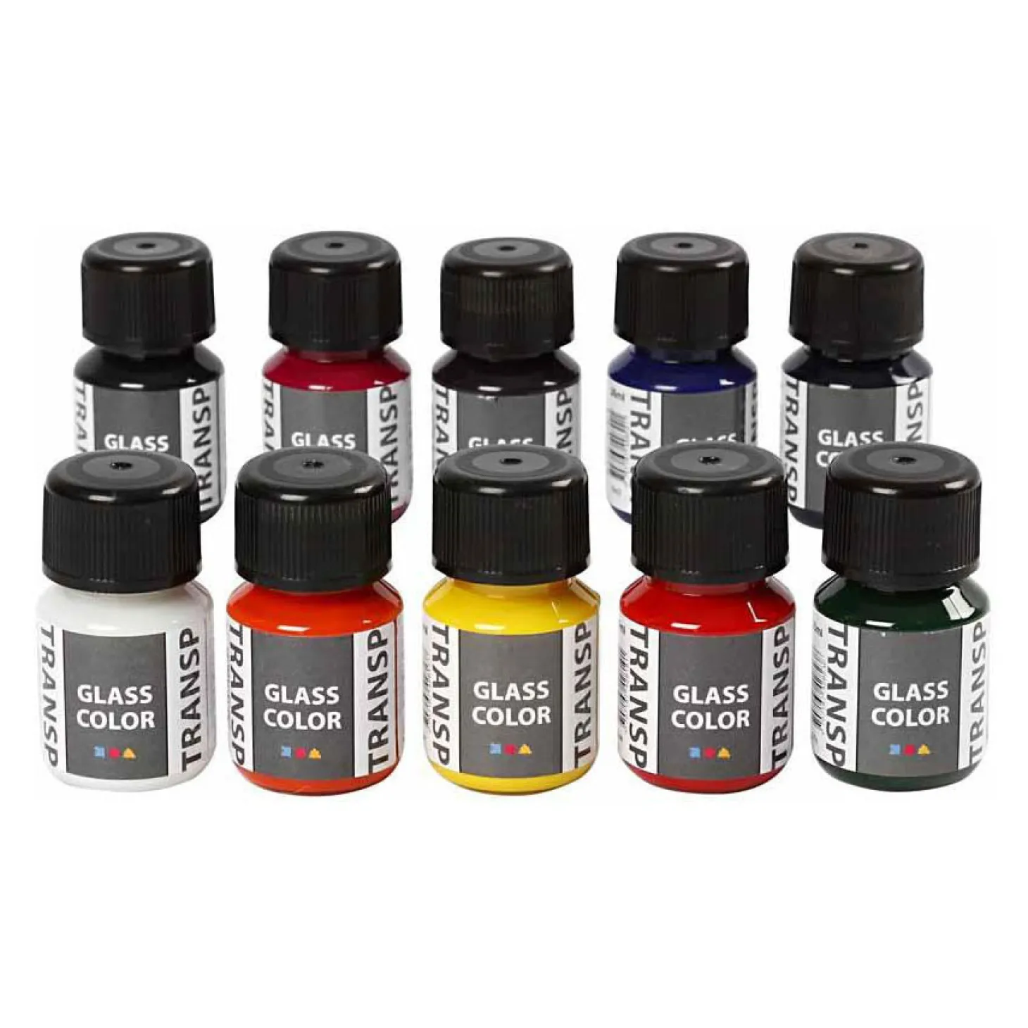Glass Color Transparant Glasverf Kleur, 10x30ml