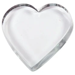 Glazen Hart Transparant 9x9cm, 10st.