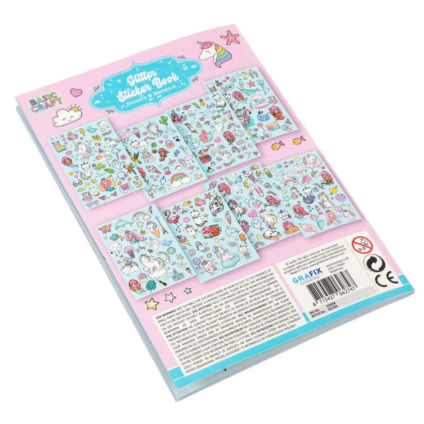 Glitter Stickerboek A5 - Blauw