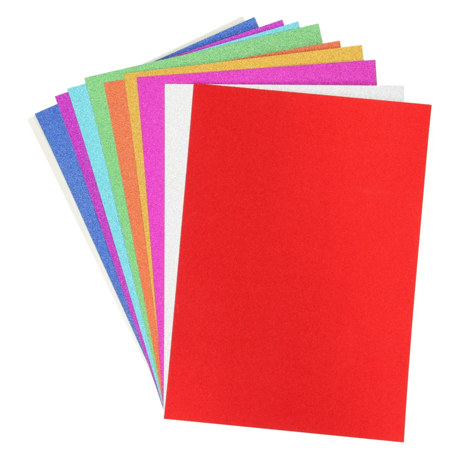 Glitterkarton A4, 10 vellen