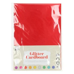 Glitterkarton A4, 10 vellen