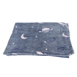 Glow in the Dark Deken Space, 100x150cm