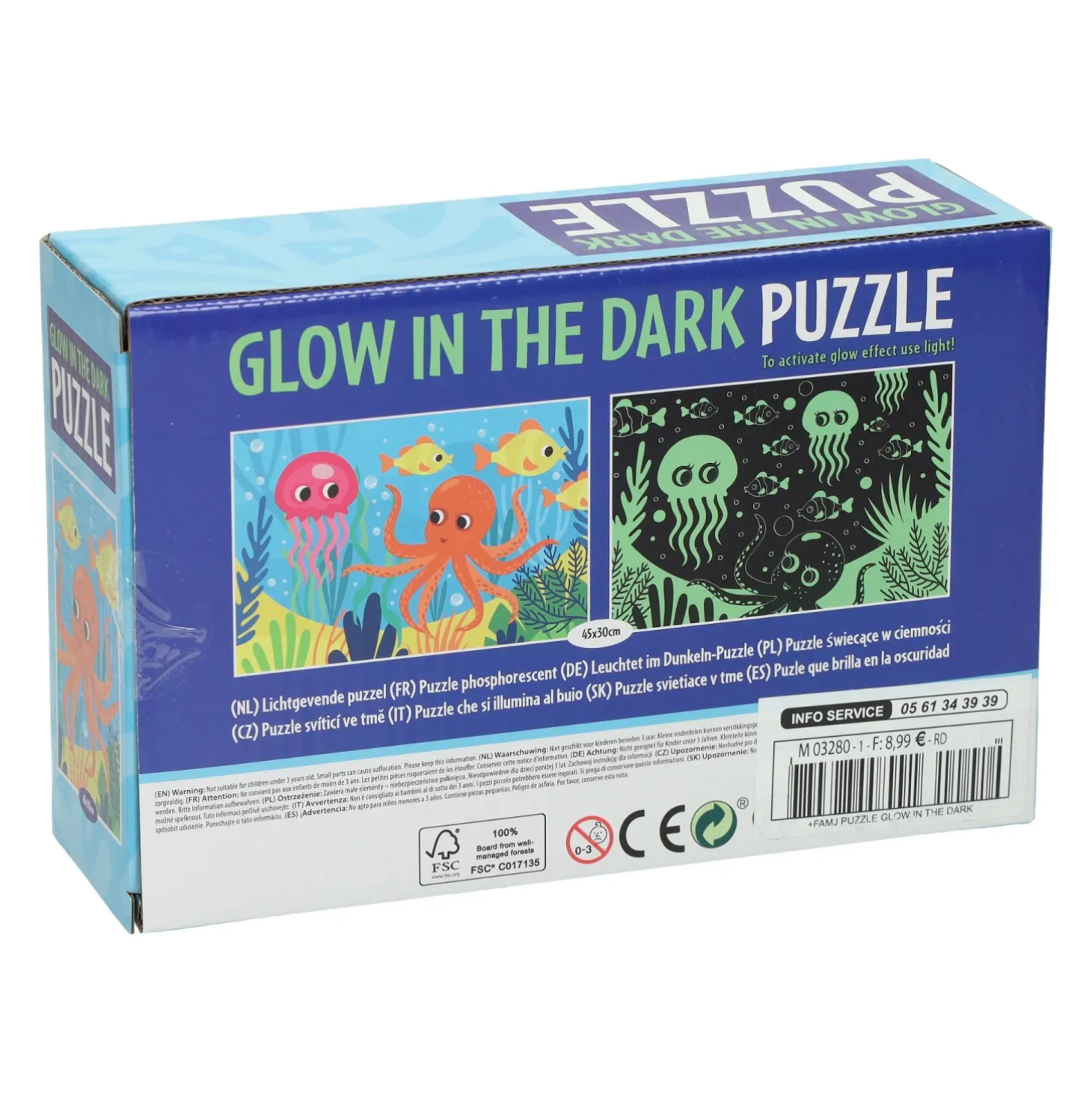 Glow in the Dark Puzzel Onderwaterwereld, 100st.