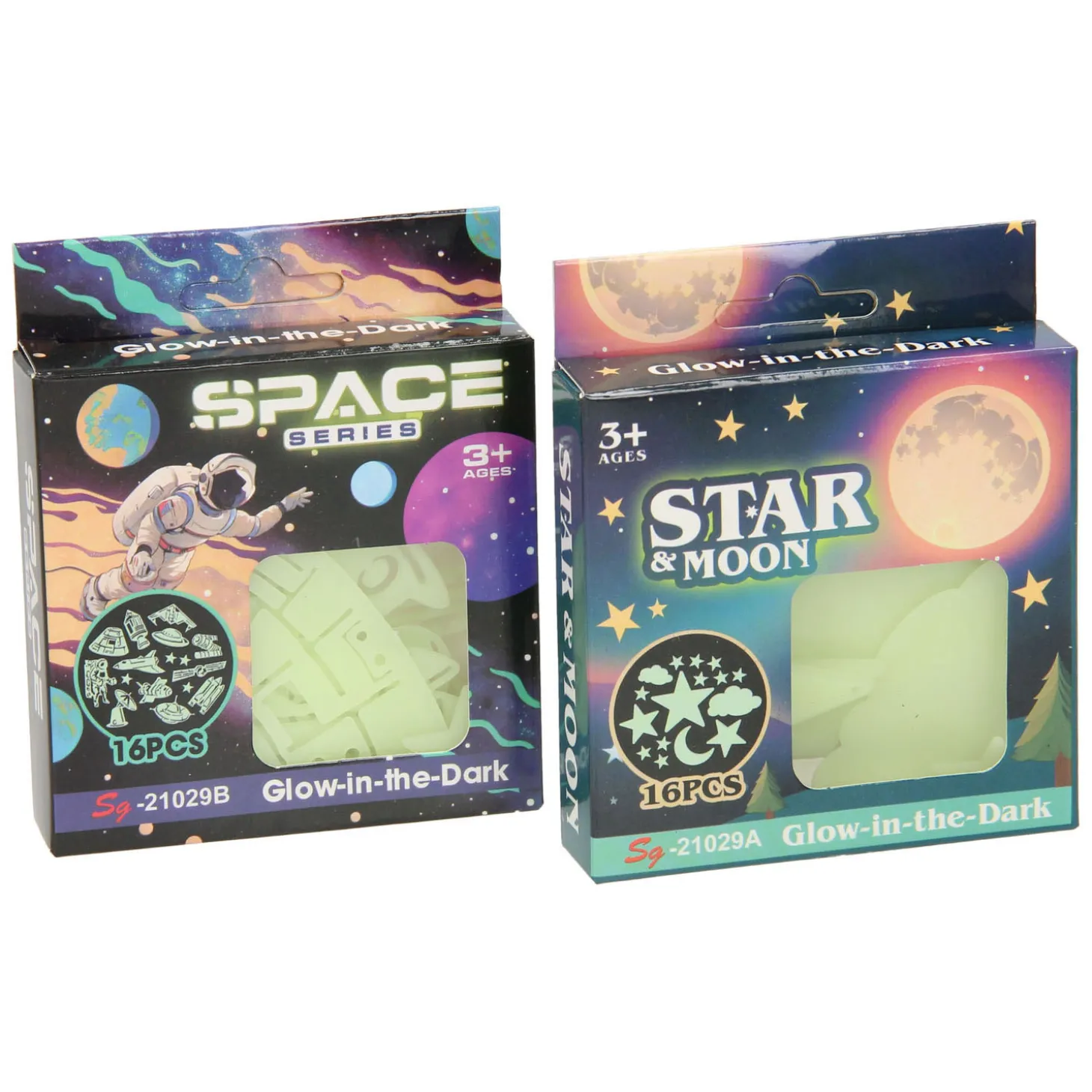 Glow in the Dark Set Ruimte, 16dlg.
