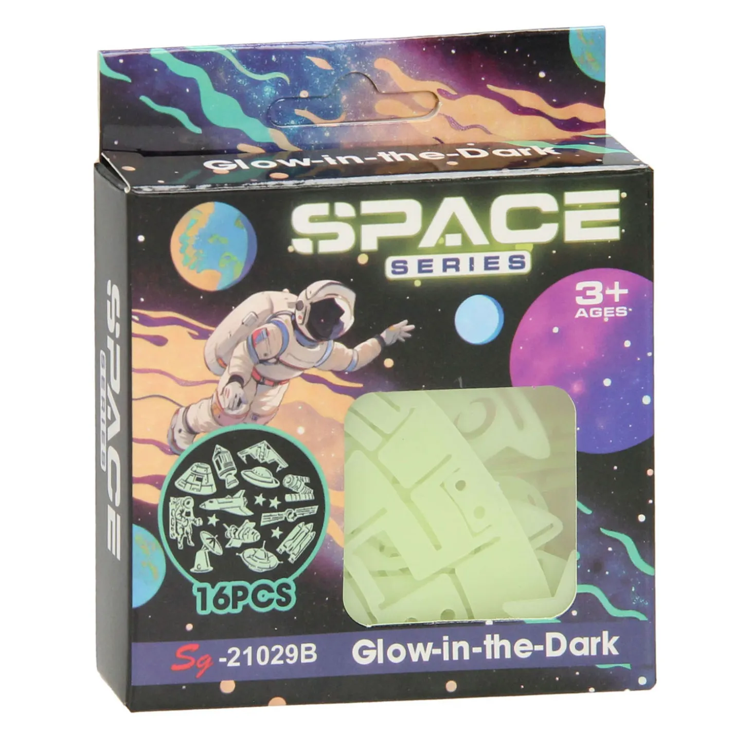 Glow in the Dark Set Ruimte, 16dlg.
