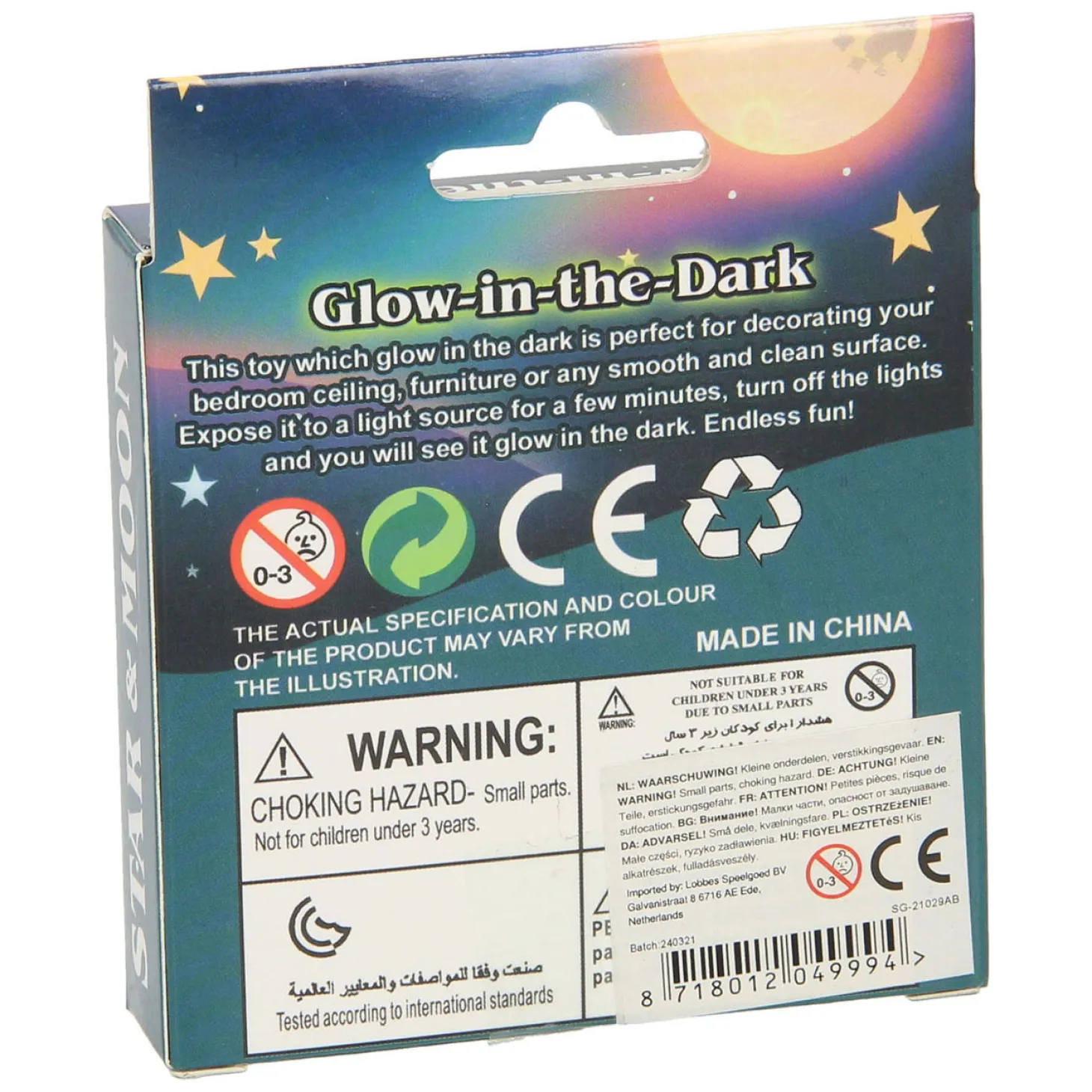 Glow in the Dark Set Ruimte, 16dlg.