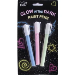 Glow in the Dark Verfstiften, 3st.