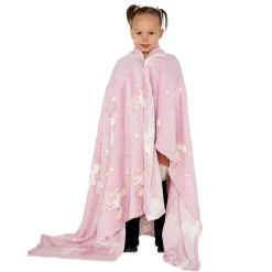 Glow N fun Glow in the Dark Deken Eenhoorn, 130x150cm