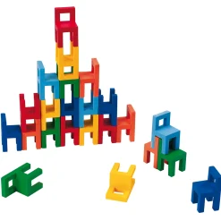 Goki Balans- en Stapelspel met Houten Stoelen