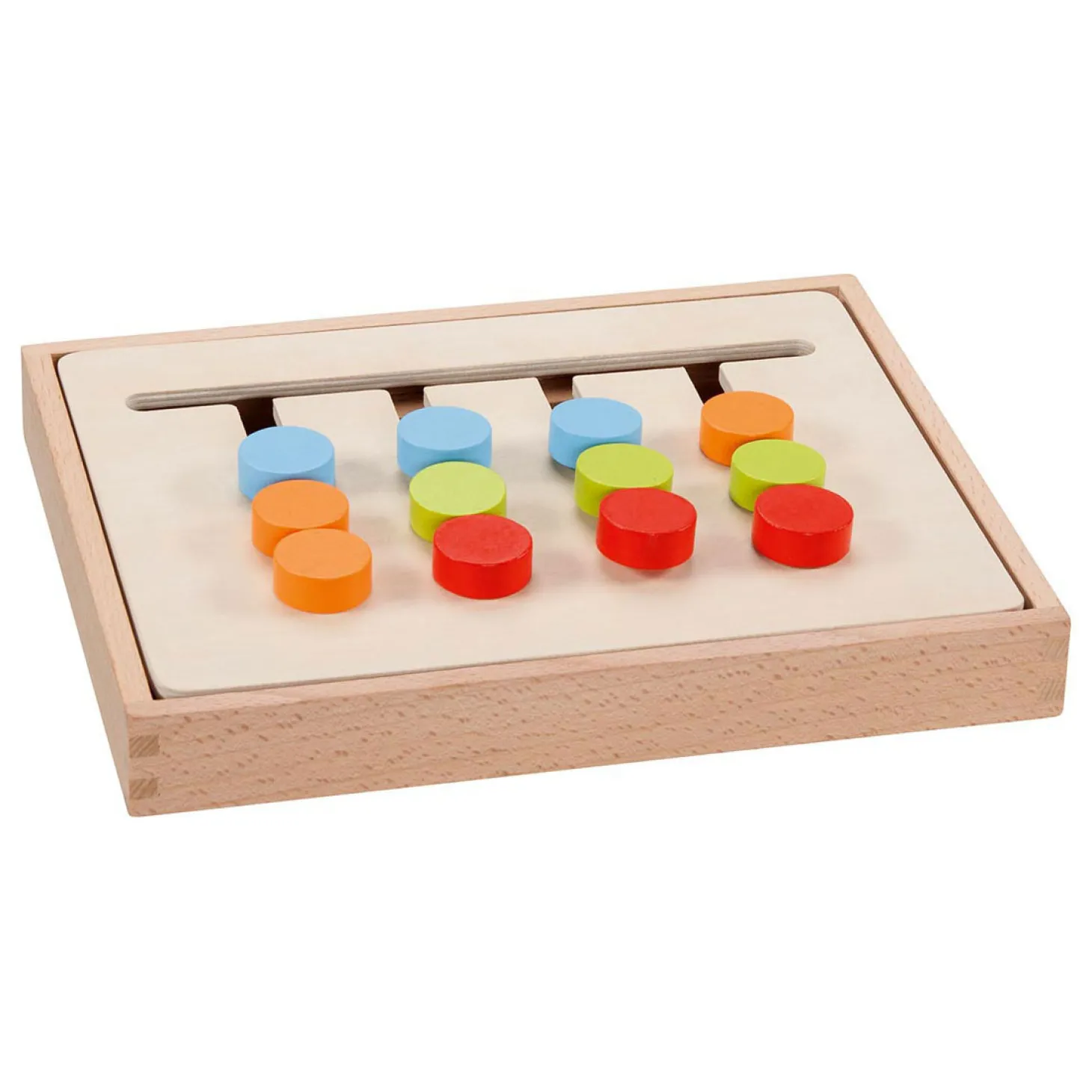 Goki Hout Kleursorteerbord in Houten Doos